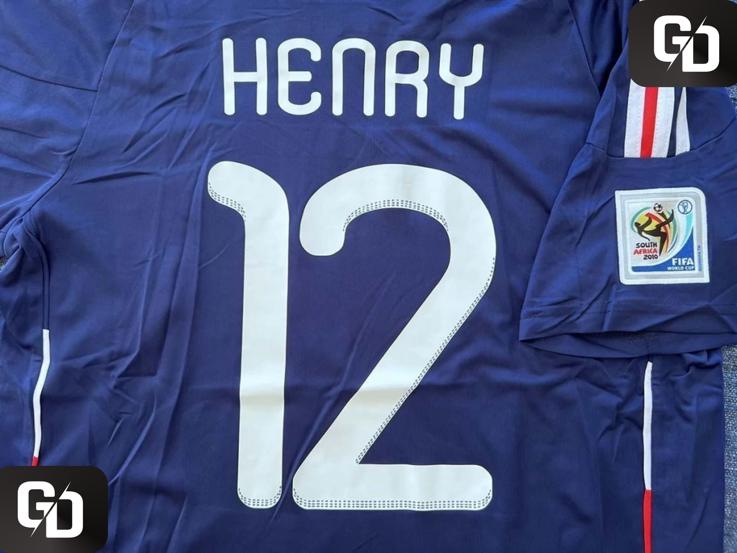 France Home Retro 2010. #12 Henry. 2010 World Cup (South Africa)