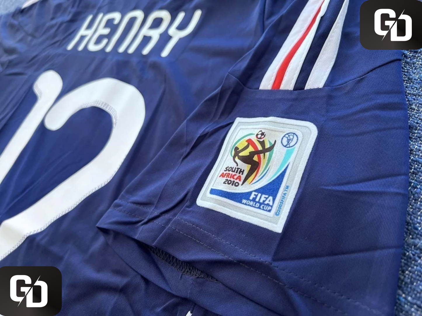 France Home Retro 2010. #12 Henry. 2010 World Cup (South Africa)