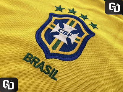 Brazil Home Retro 2002. #9 Ronaldo. Korea-Japan World Cup