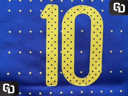 Brazil Away (Blue) Retro 2010. #10 Kaka. 2010 World Cup (South Africa)