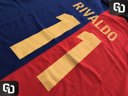 Barcelona Home Retro 1999-2000. #11 Rivaldo