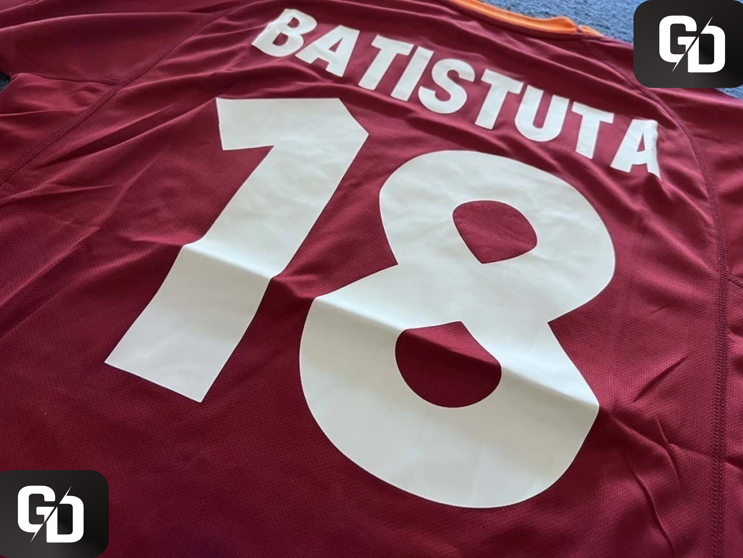 AS Roma Home Retro 2000. #18 Batistuta