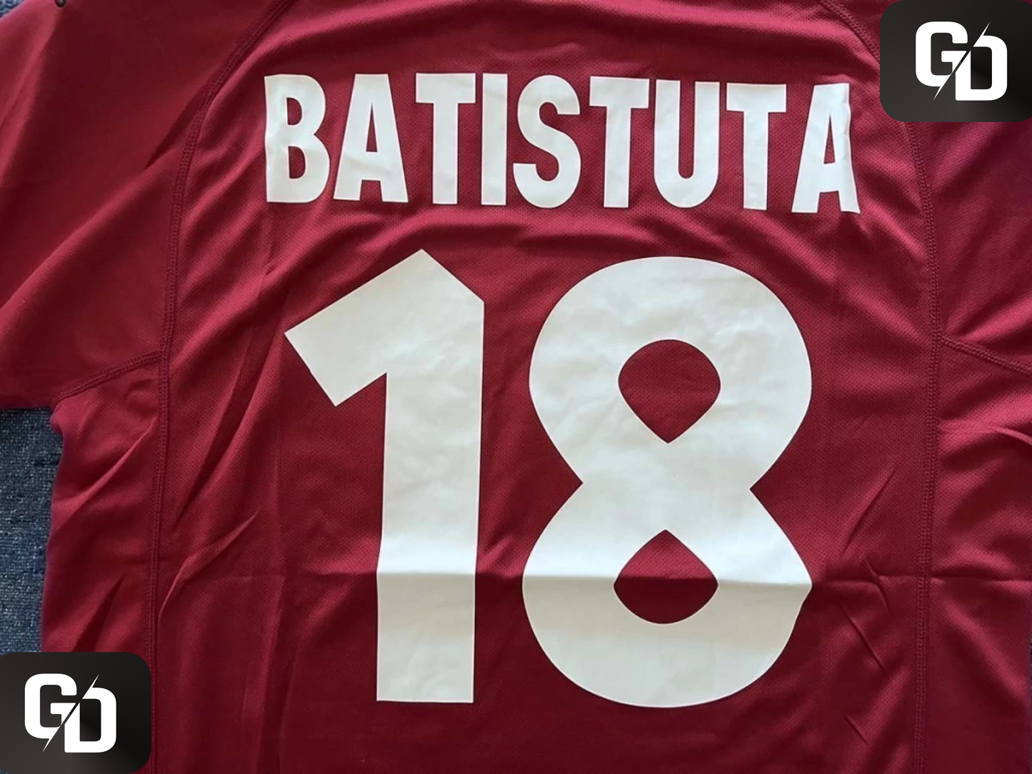 AS Roma Home Retro 2000. #18 Batistuta