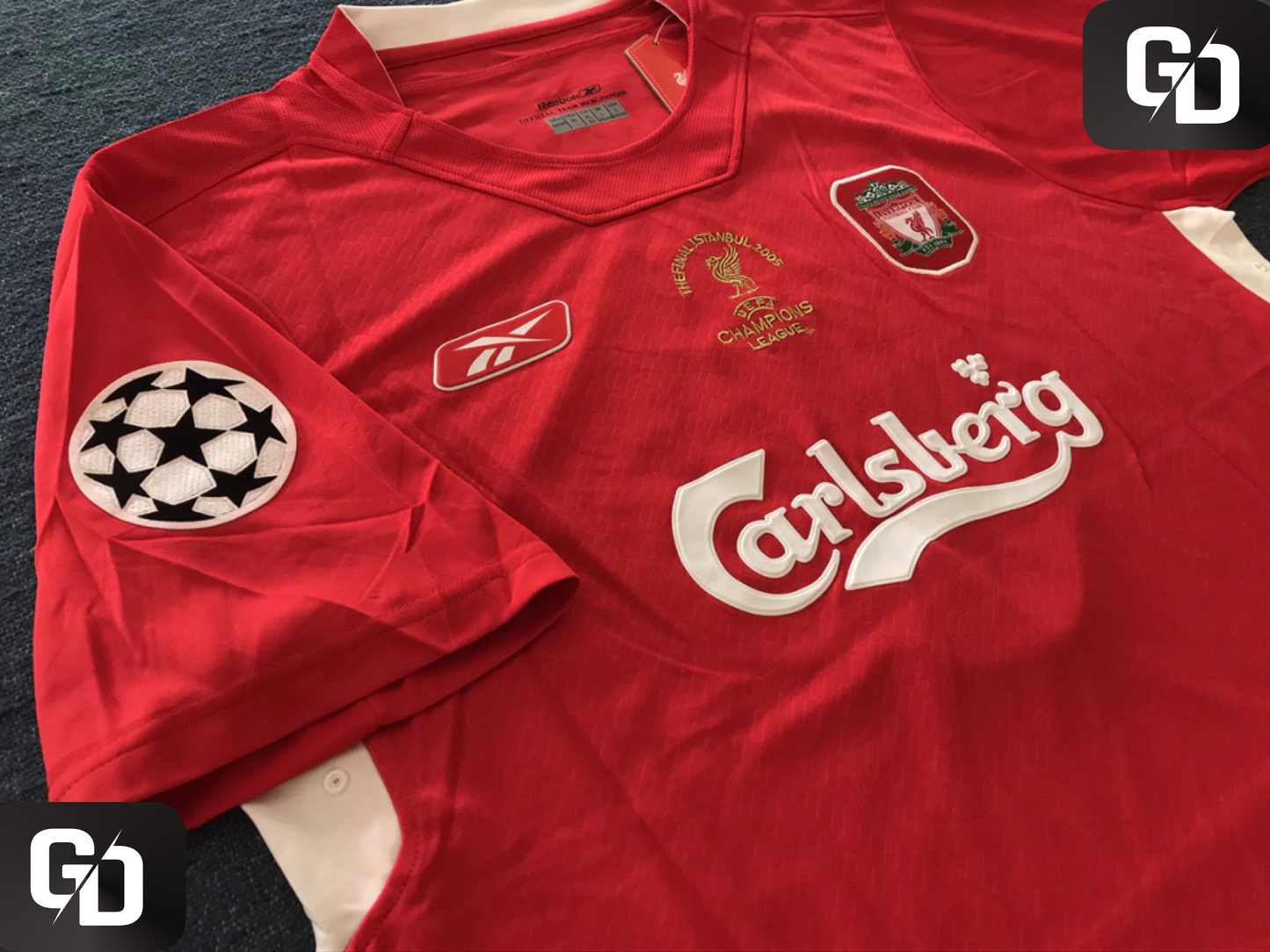 Liverpool Home Retro 2006. #8 Gerrard. UEFA Champions League Final