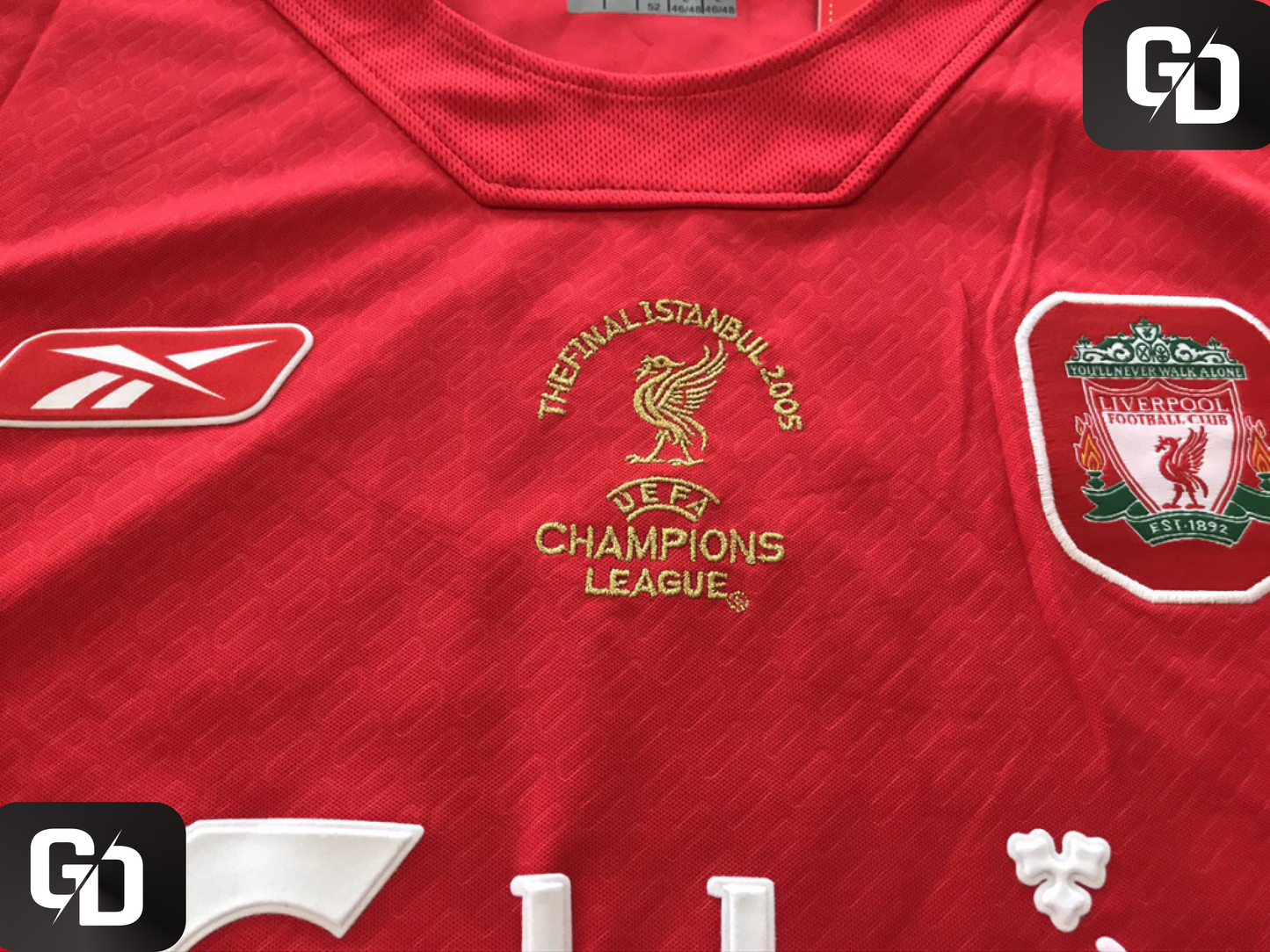 Liverpool Home Retro 2006. #8 Gerrard. UEFA Champions League Final