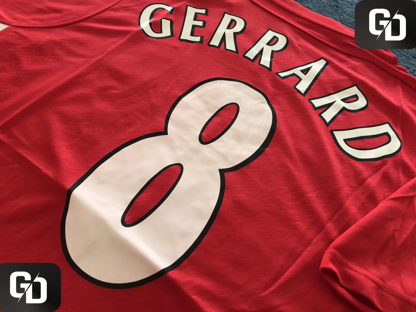 Liverpool Home Retro 2006. #8 Gerrard. UEFA Champions League Final