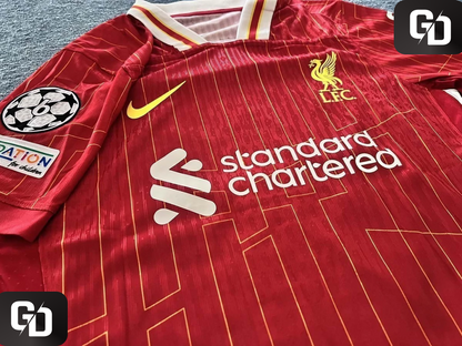 Liverpool Home 2025. #10 Mac Allister. UEFA Champions League Patch. Dri Fit ADV (Match Version)