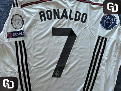 Real Madrid Home Long Sleeves Retro 2015. #7 Ronaldo