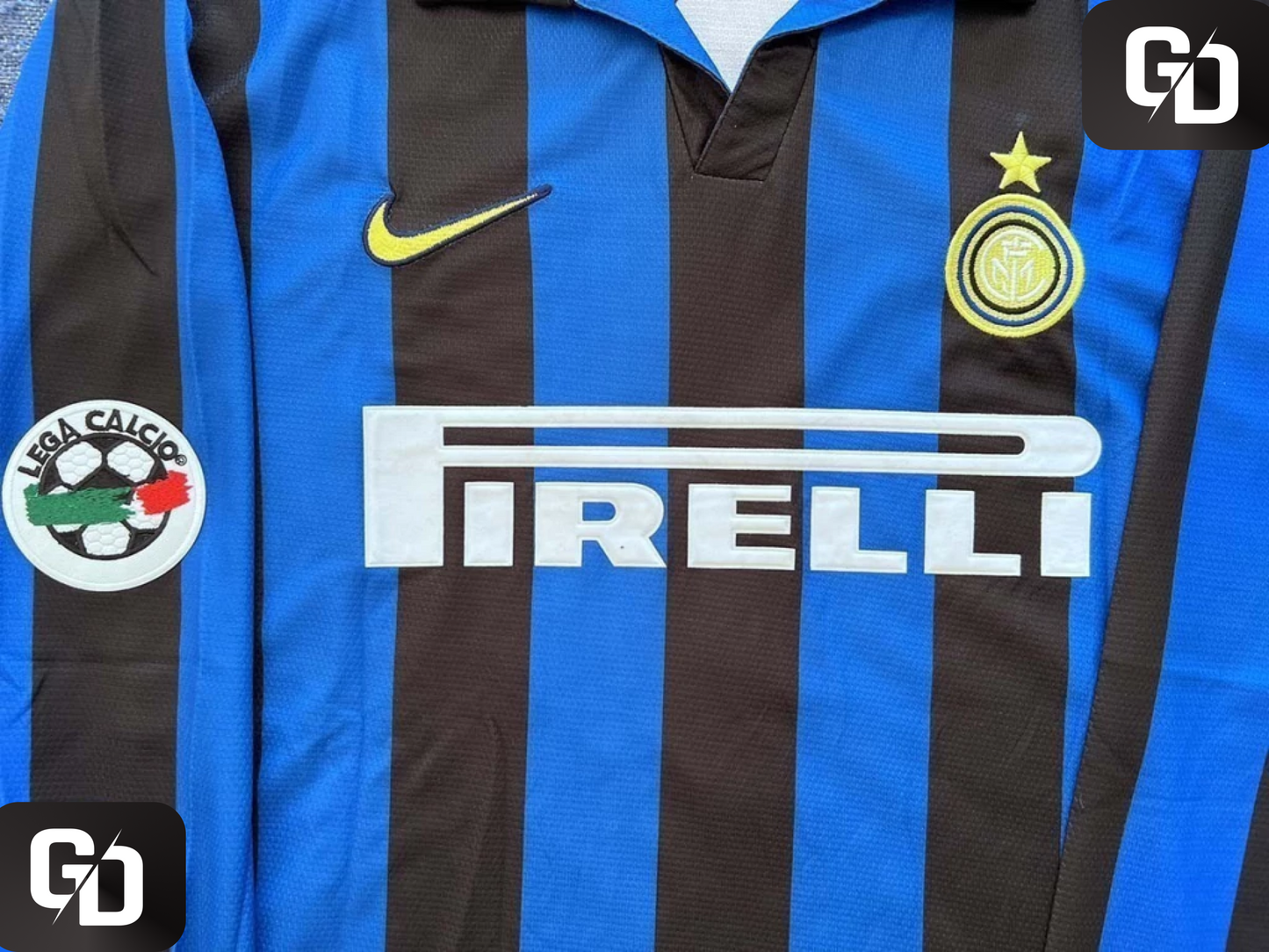 Inter Home Long Sleeves Retro 1999. #9 Ronaldo