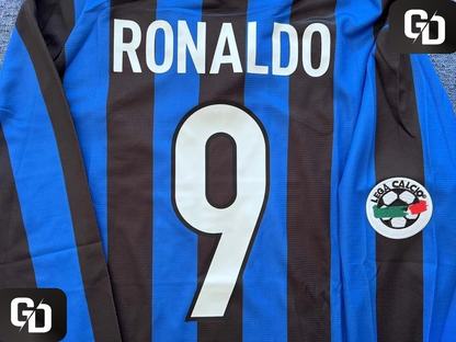 Inter Home Long Sleeves Retro 1999. #9 Ronaldo