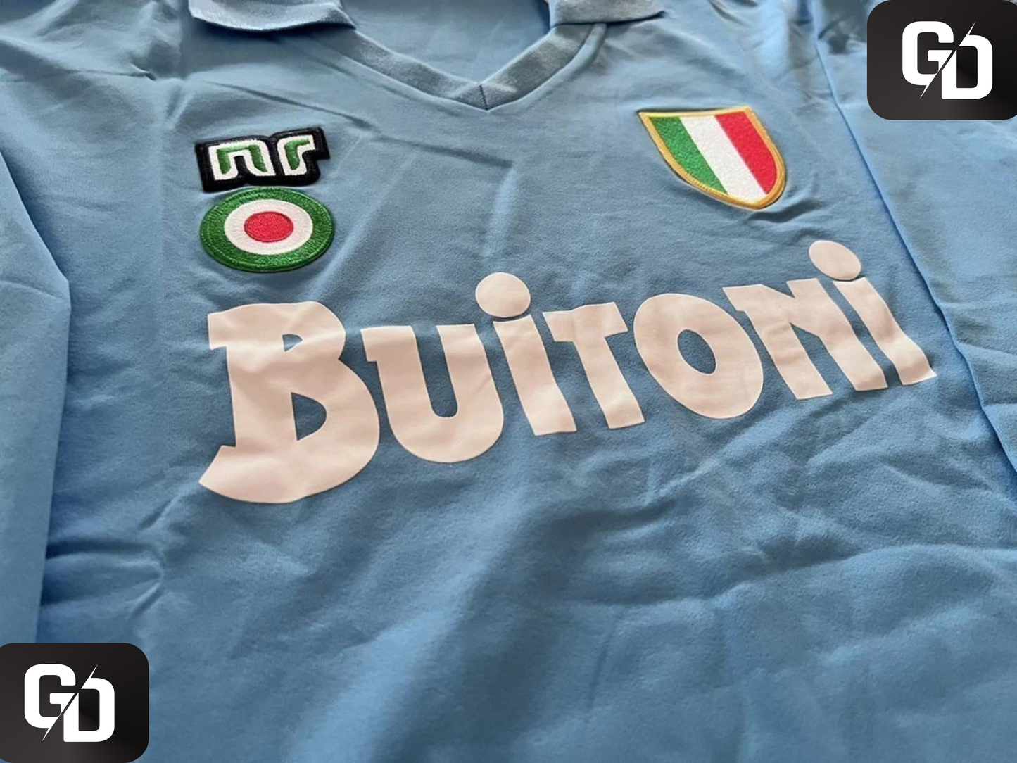 Napoli Home Retro 1986-87. Long Sleeves