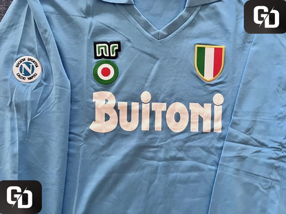 Napoli Home Retro 1986-87. Long Sleeves