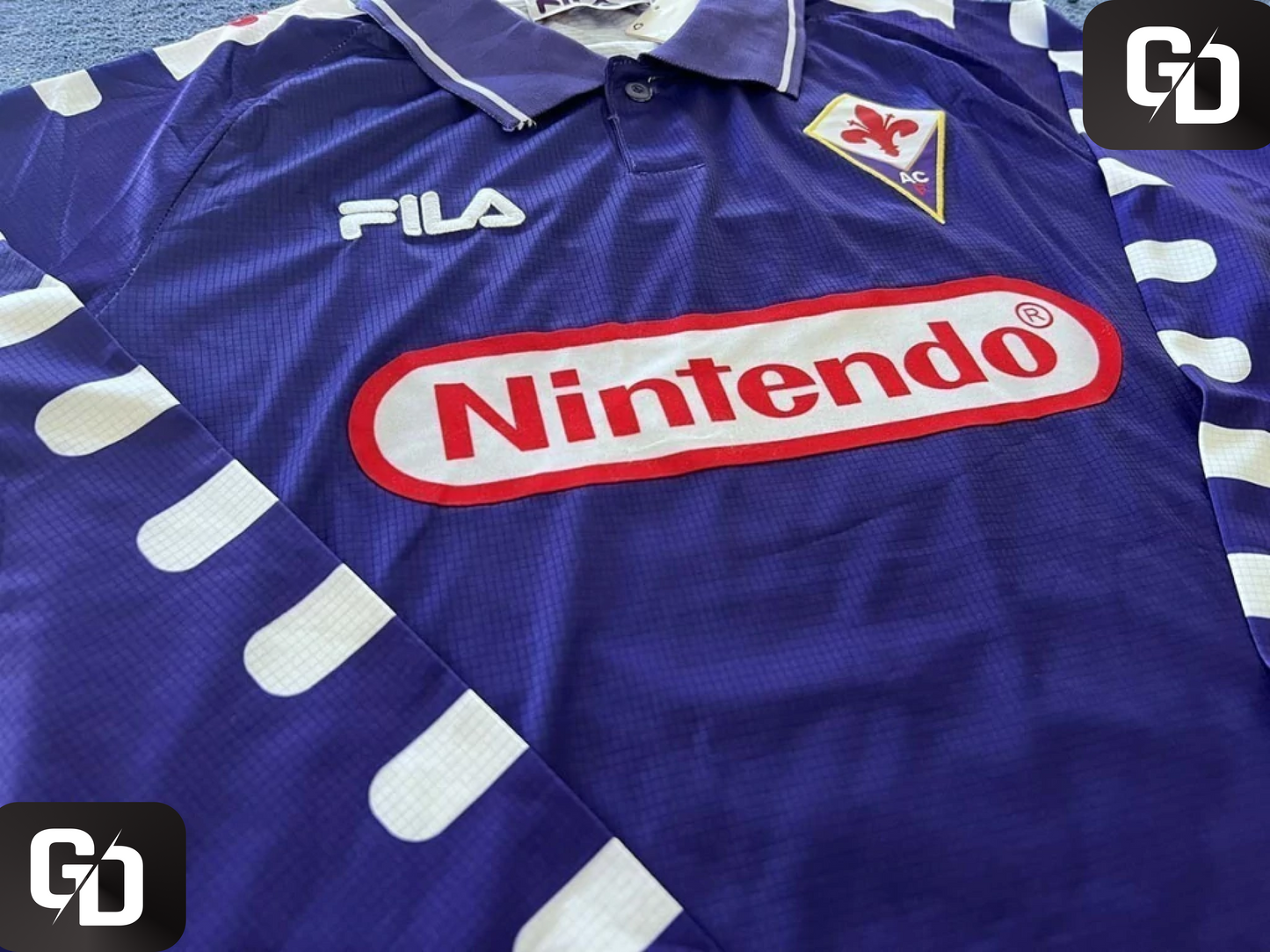 Fiorentina Home Retro 1998 Long Sleeves. #9 Batistuta