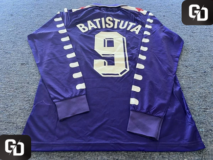 Fiorentina Home Retro 1998 Long Sleeves. #9 Batistuta