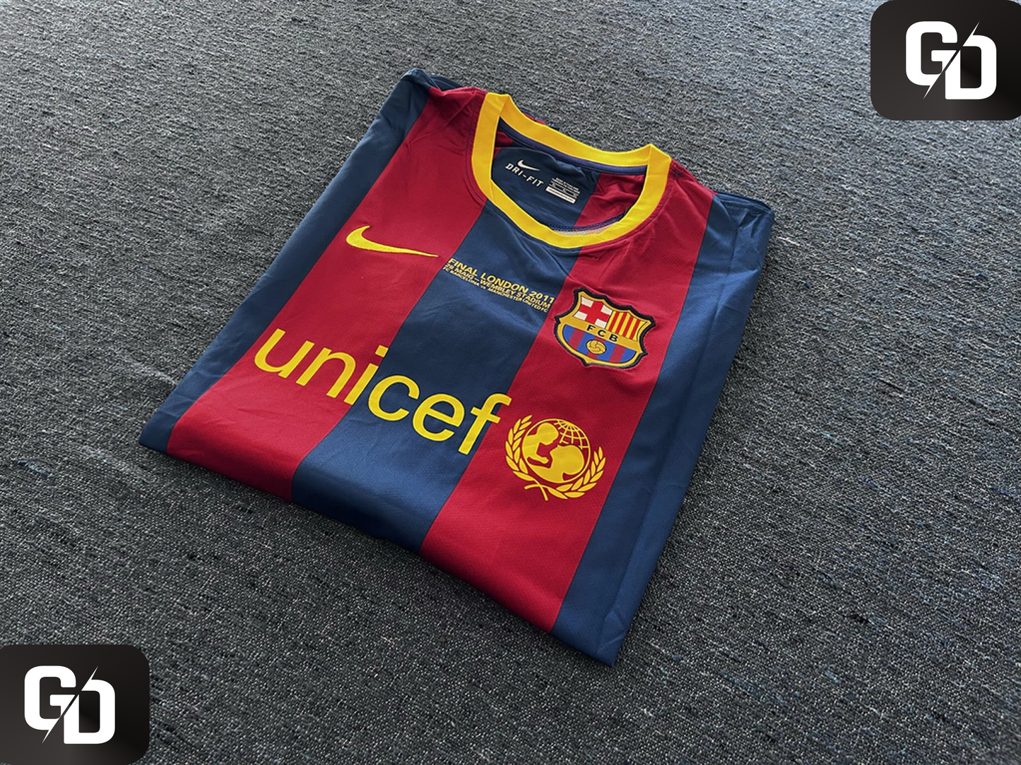 Barcelona Home Retro 2011. #10 Messi. UEFA Champions League Final (vs Man. Utd)