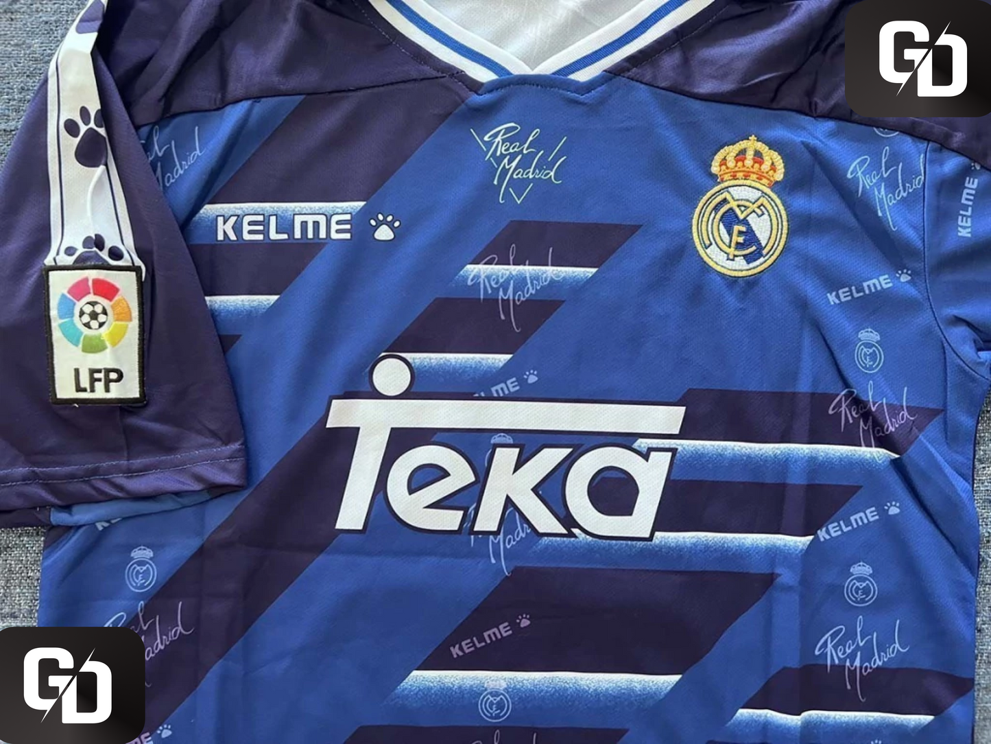 Real Madrid Away (Blue) Retro 1996. #6 Redondo