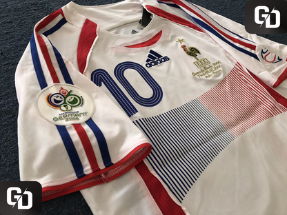 France Away White Retro 2006. #10 Zidane