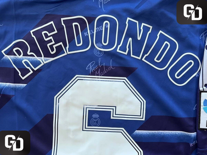 Real Madrid Away (Blue) Retro 1996. #6 Redondo