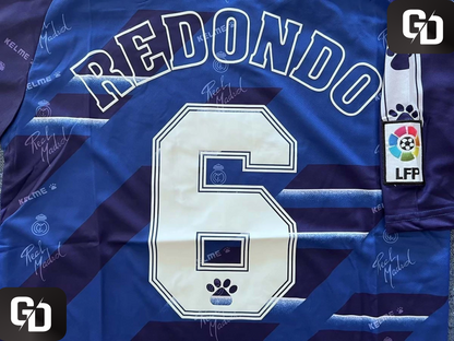 Real Madrid Away (Blue) Retro 1996. #6 Redondo