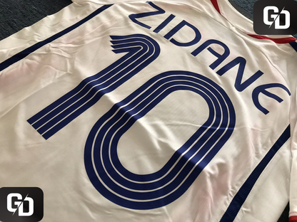 France Away White Retro 2006. #10 Zidane