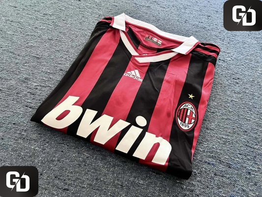 AC Milan Home Retro Long sleeve 2009. #80 Ronaldinho (Patches Not Available)