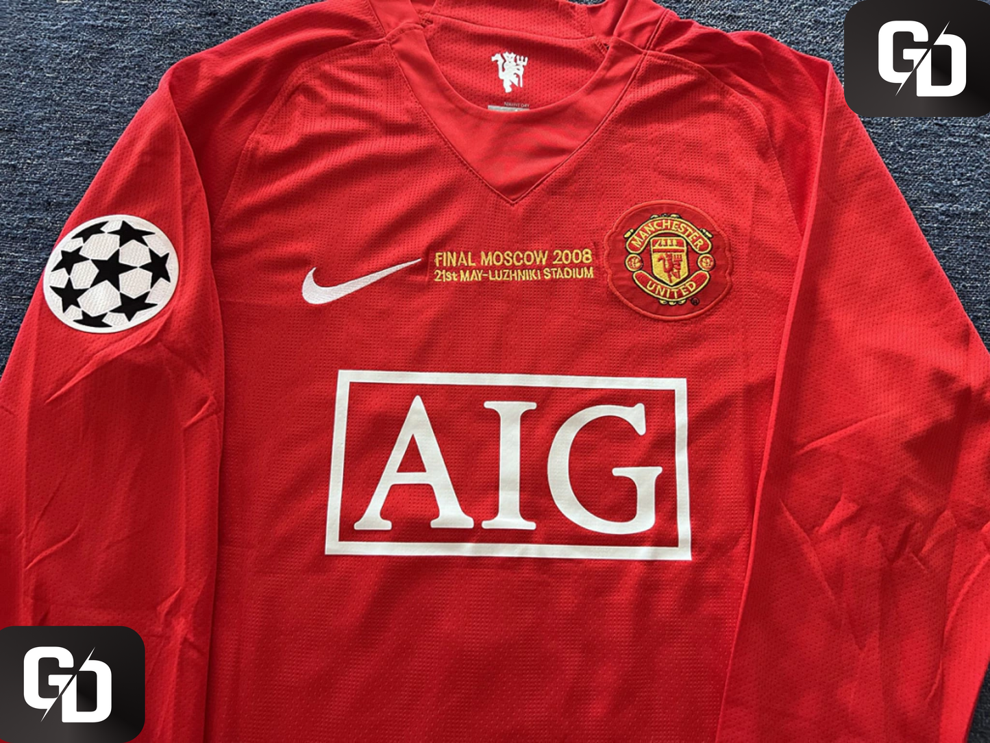 Manchester United Home 2008 Long Sleeve. #7 Ronaldo