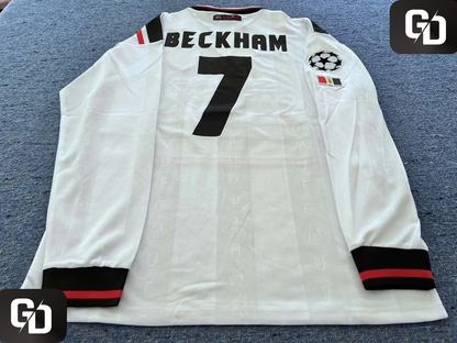 Manchester United Away Retro 1998. Long Sleeves. #7 Beckham