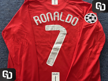 Manchester United Home 2008 Long Sleeve. #7 Ronaldo