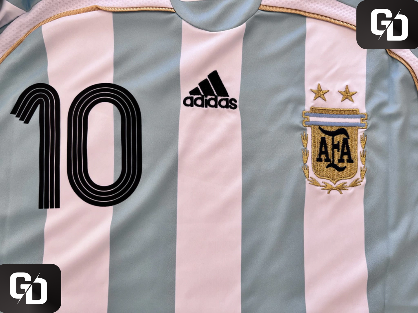 Argentina Home Retro 2006. #10 Riquelme - 2006 Germany World Cup