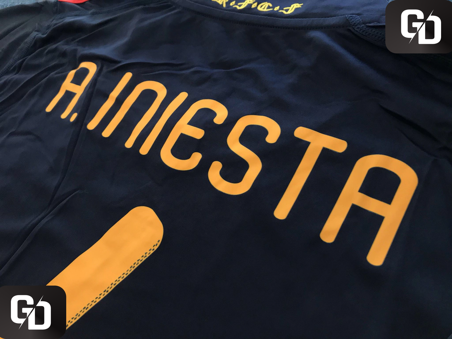 Spain Away Retro 2010. #6 A.Iniesta. 2010 World Cup Final (South Africa)