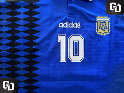 Argentina Away Blue Retro 1994. #10 Maradona