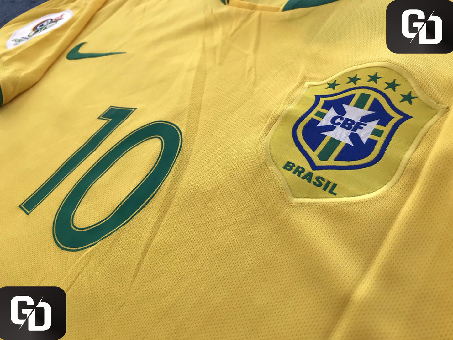 Brazil Home Retro 2006. #10 Ronaldinho