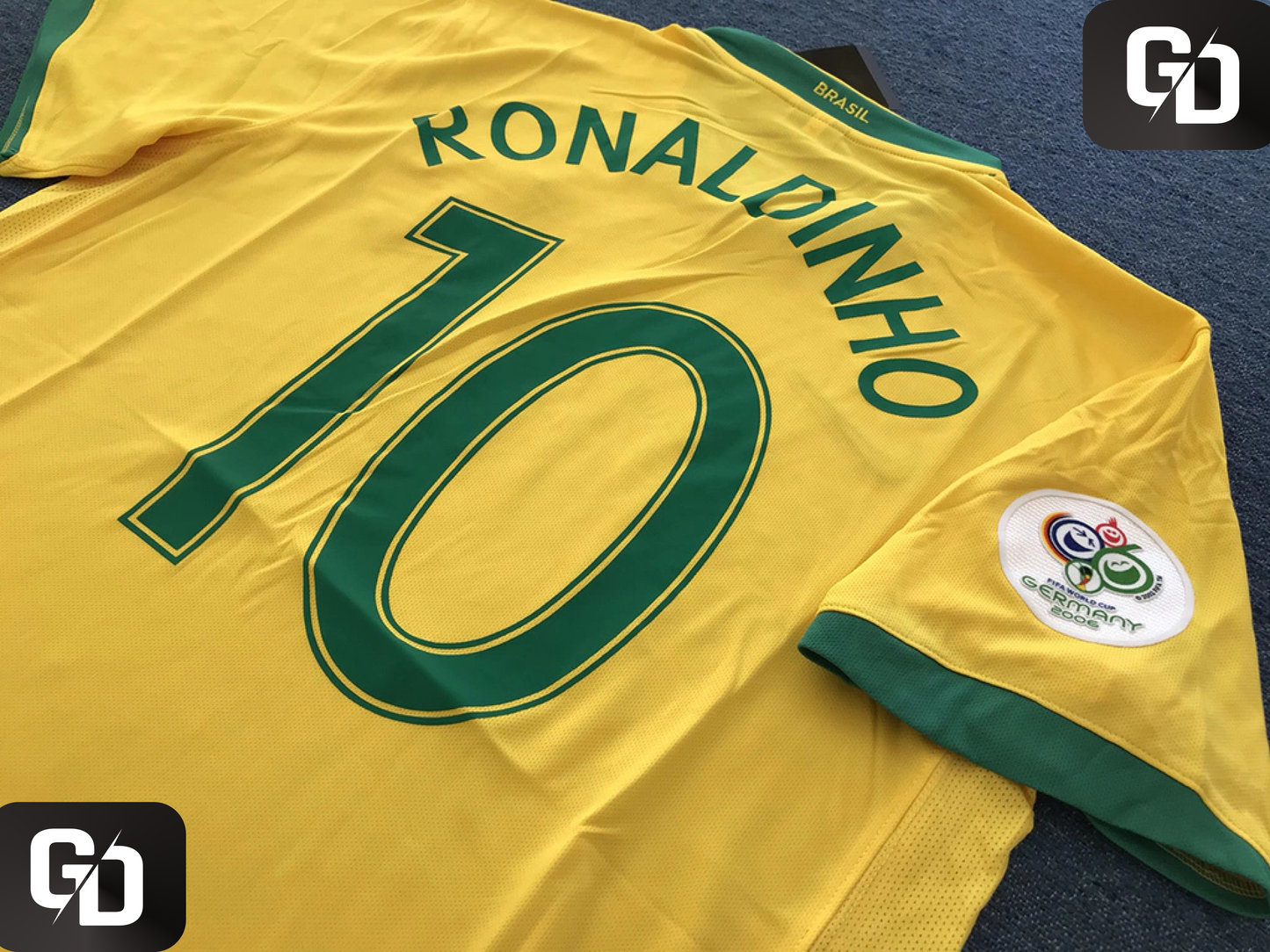 Brazil Home Retro 2006. #10 Ronaldinho