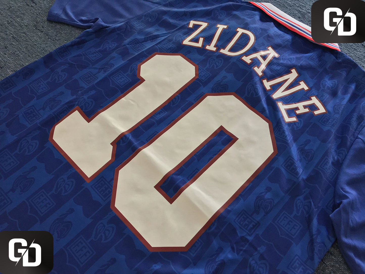 France Home Retro 1996. #10 Zidane